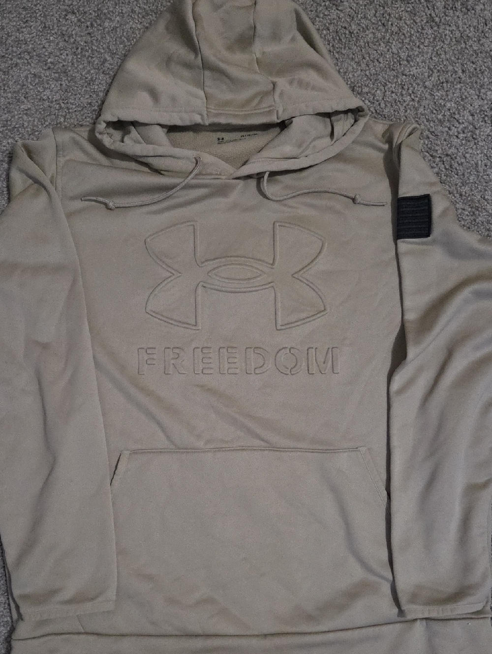Under Armour Freedom Embossed Hoodie - Beige XL Army Pullover